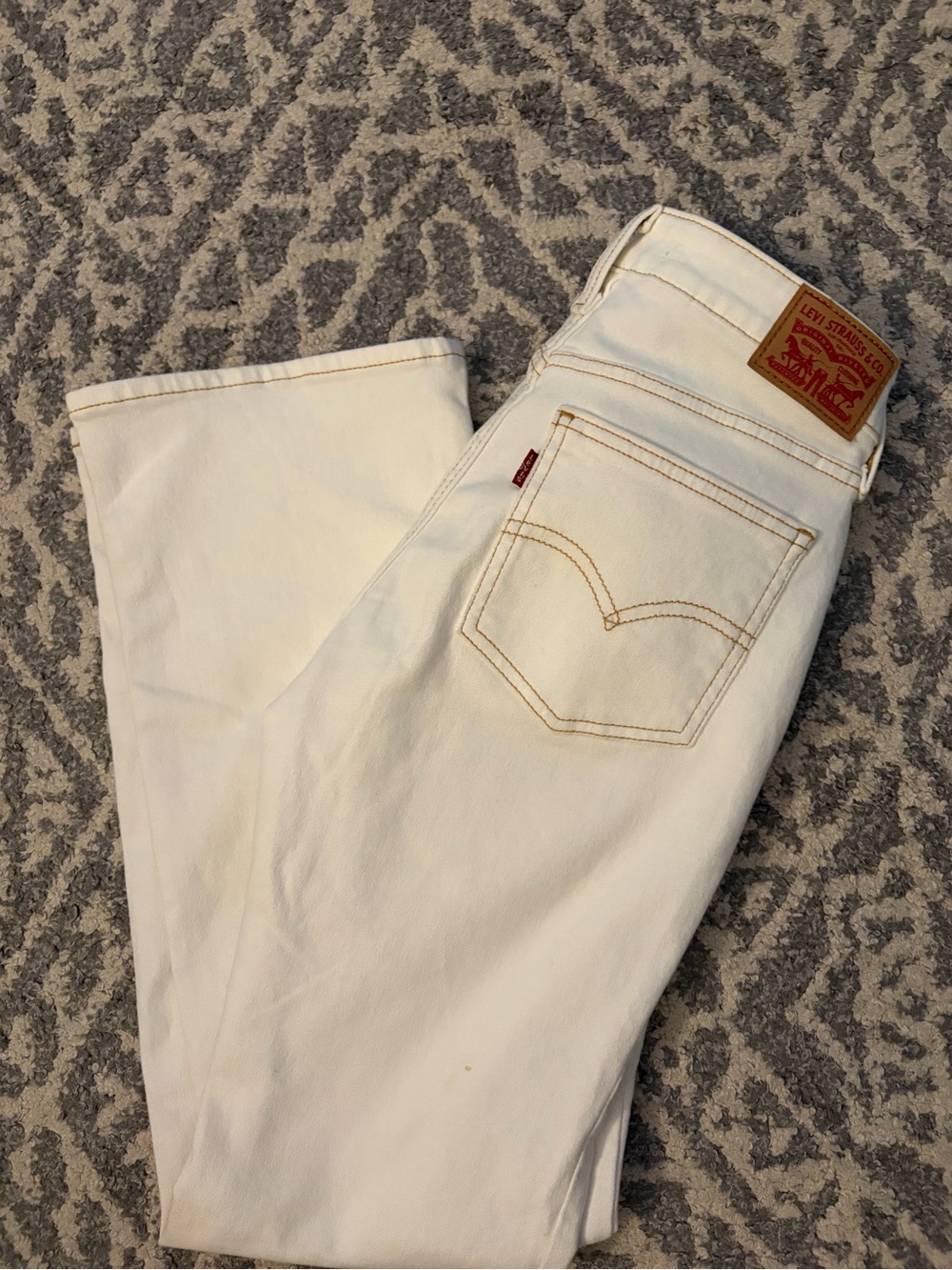 Levi's Women's White Low Rise Jeans
